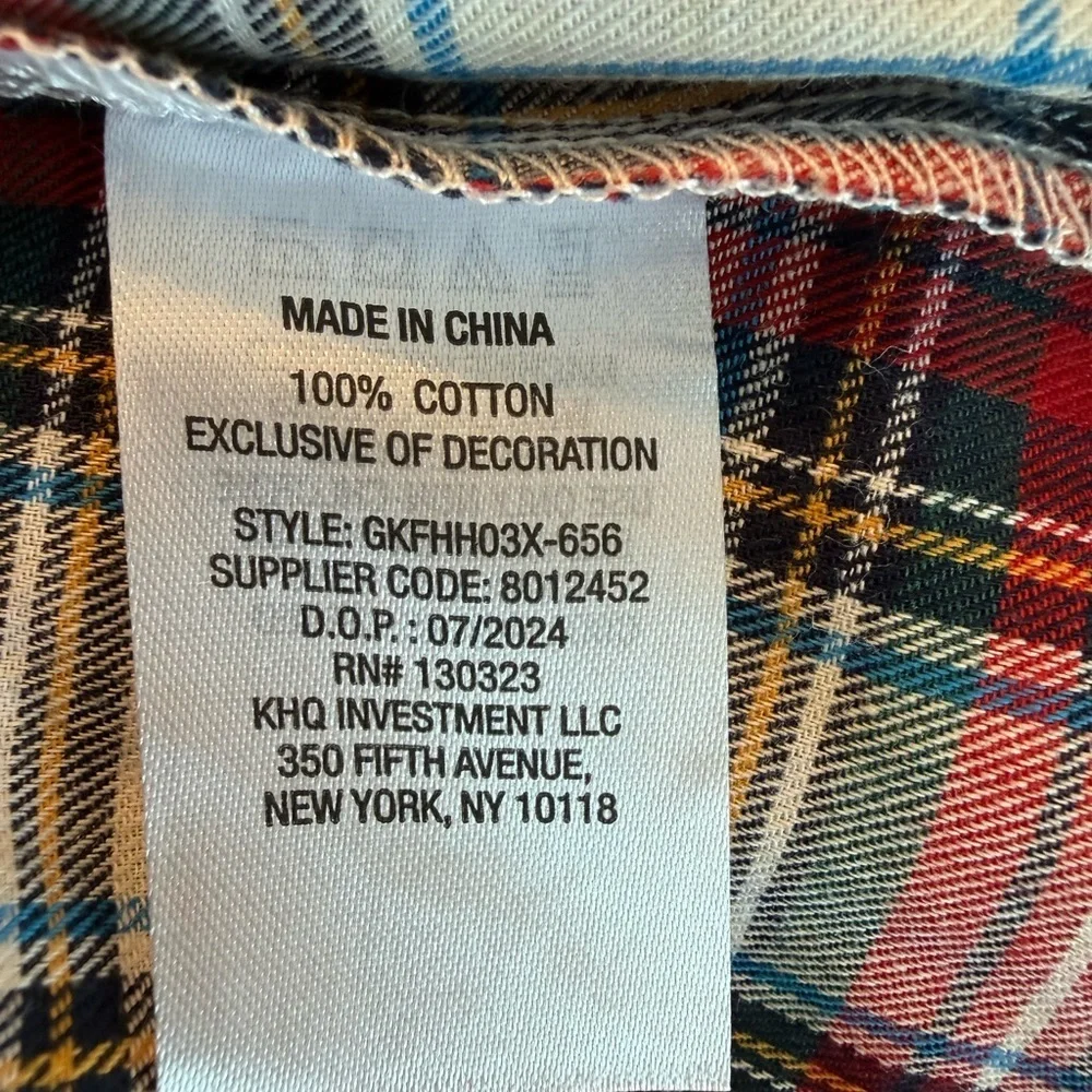 NWT Gap Plaid Dress Size 10/12